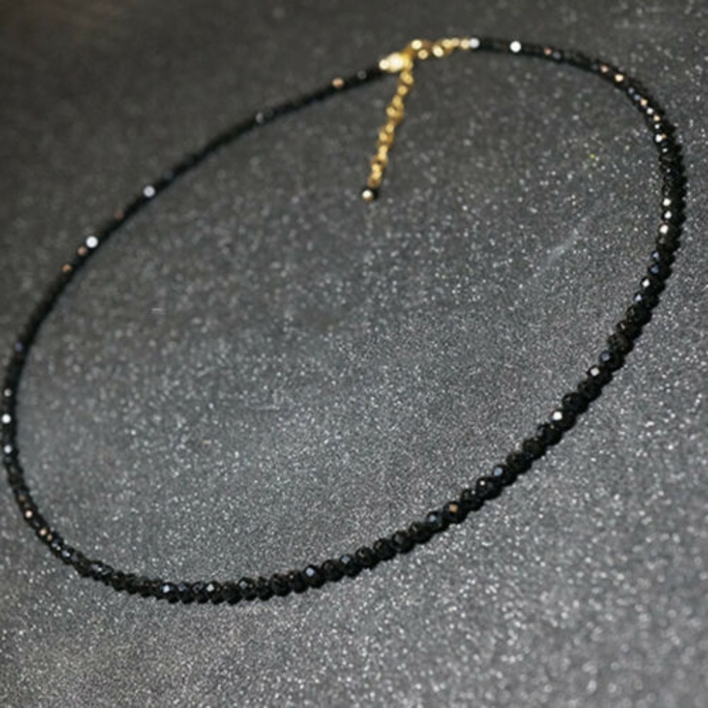 Black Crystal Charm Choker